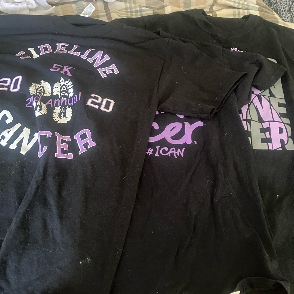 Bundle of sideline cancer shirts